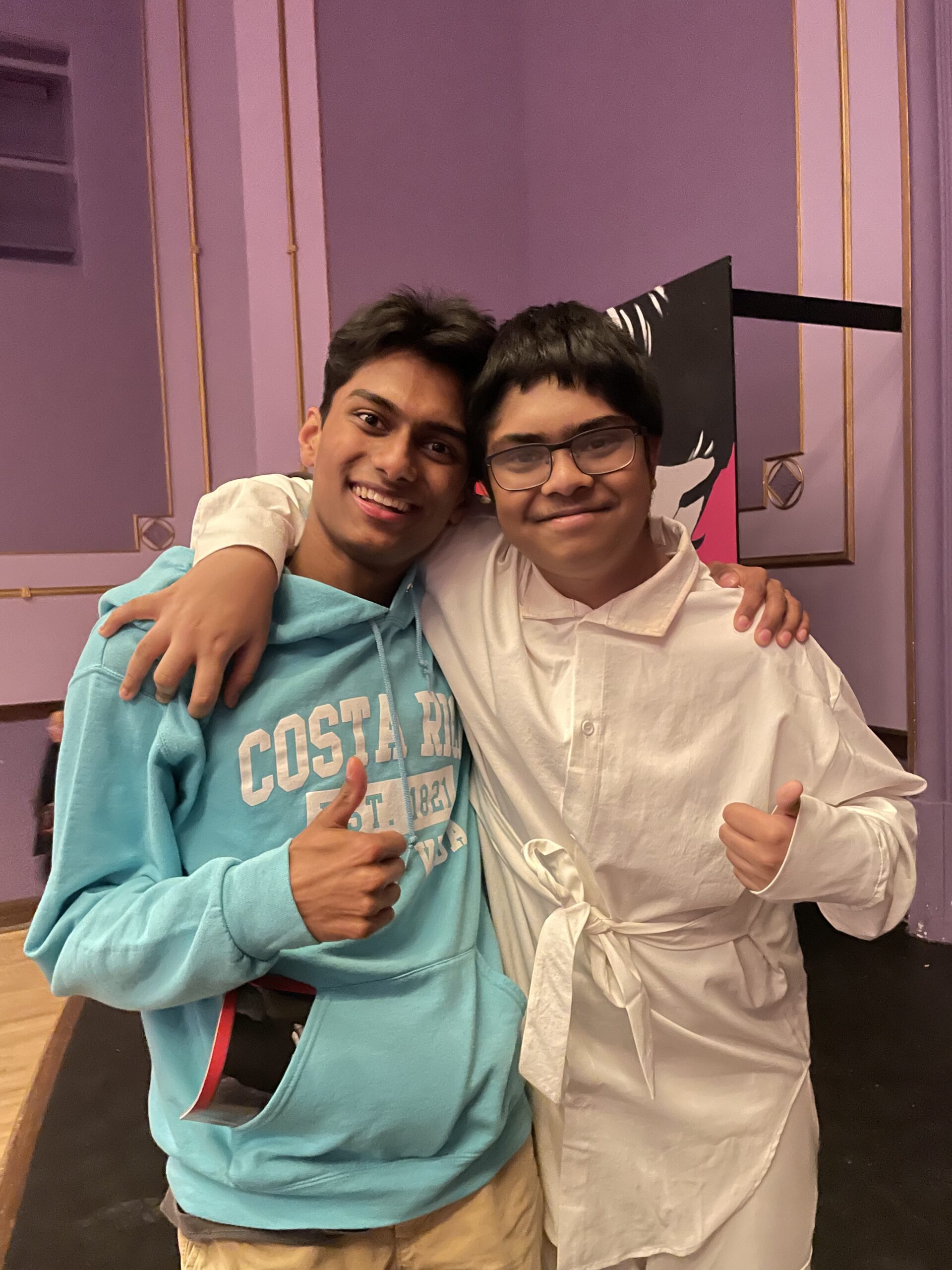 Allan with Tahsan Rahman after Romeo and Juliet school play