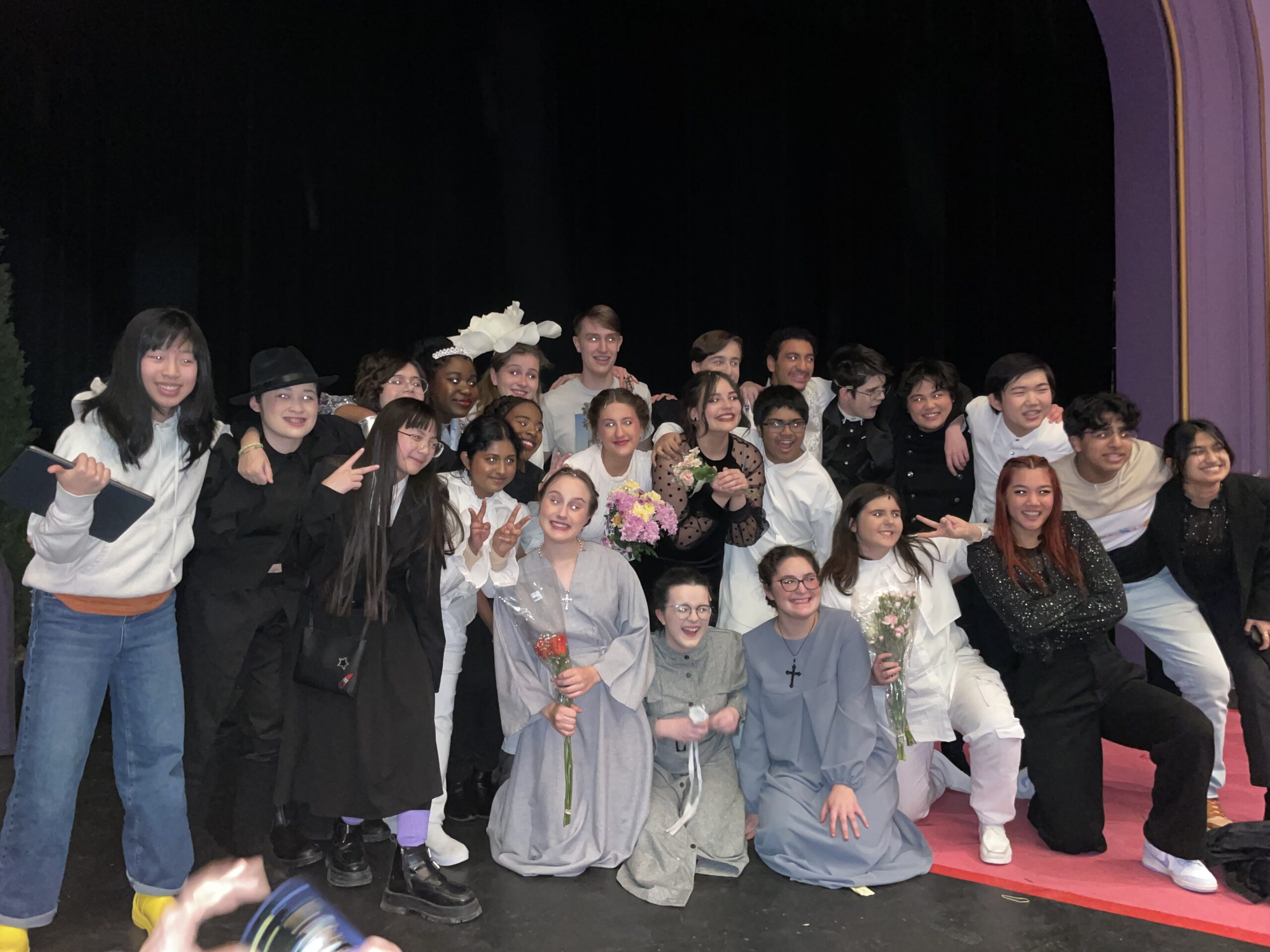 Allan with the cast of Romeo and Juliet London Central School Play