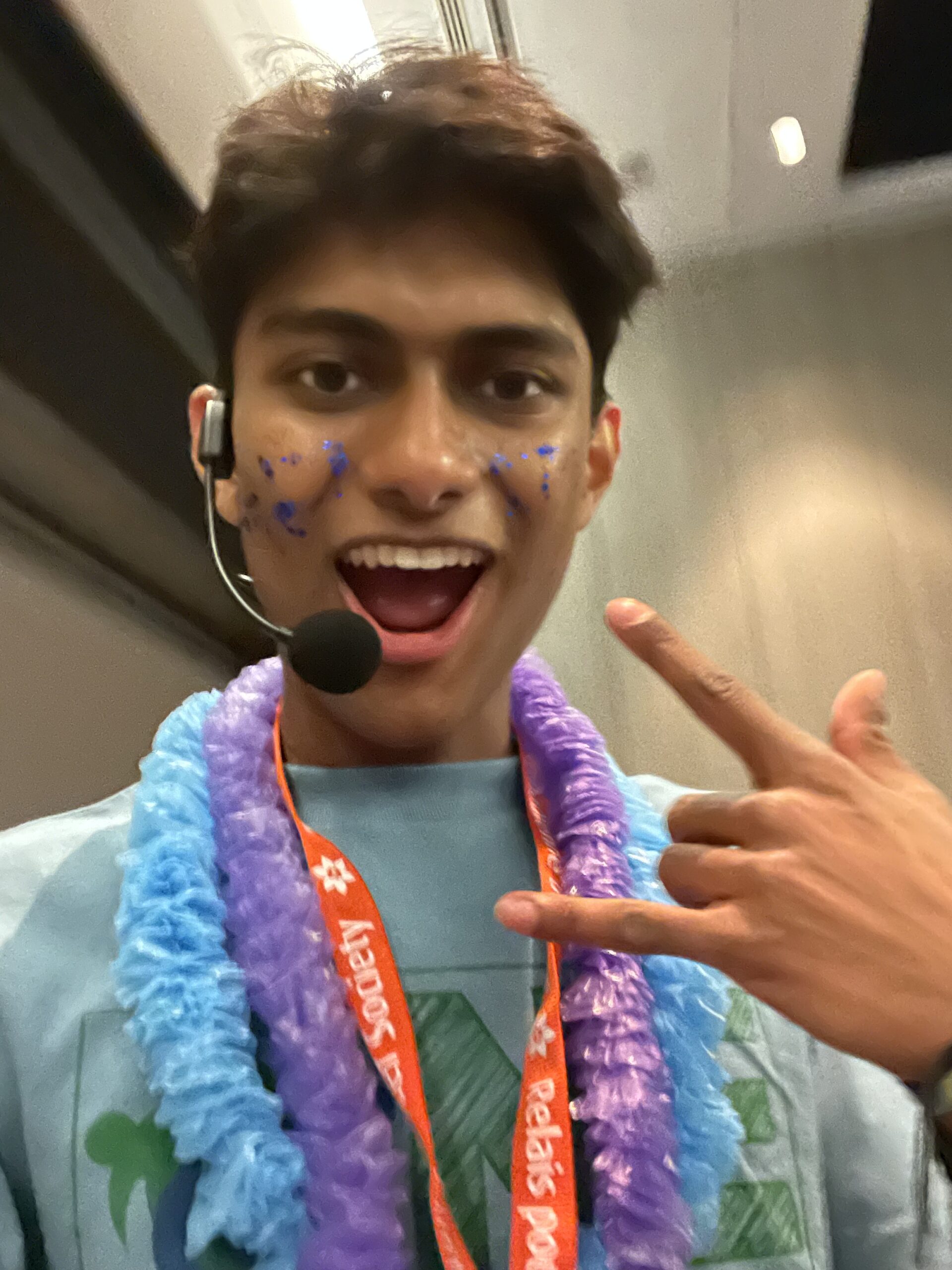 Allan getting ready to go on stage